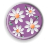Imán flor fondo lila 38mm